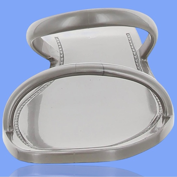 NWT Aqua Silver Metallic Slip-On Jelly Sandals in “Prata Metalized” Size 8 - Picture 12 of 13